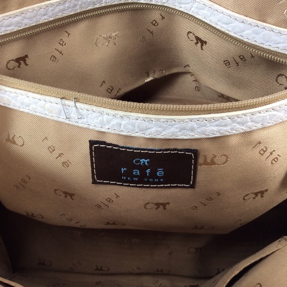 Rafe New York Pebble Leather White Satchel Handbag - Picture 10 of 16